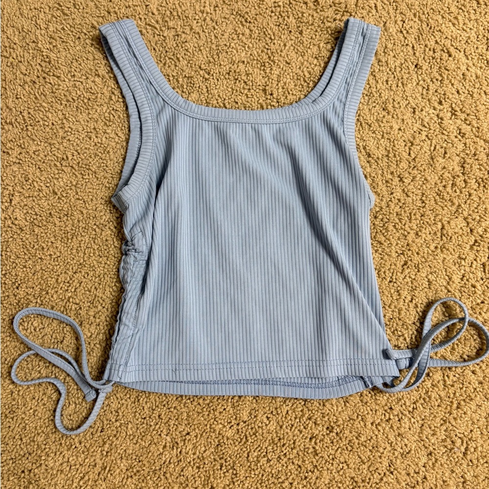Women's Ribbed Tank Top - Light Blue